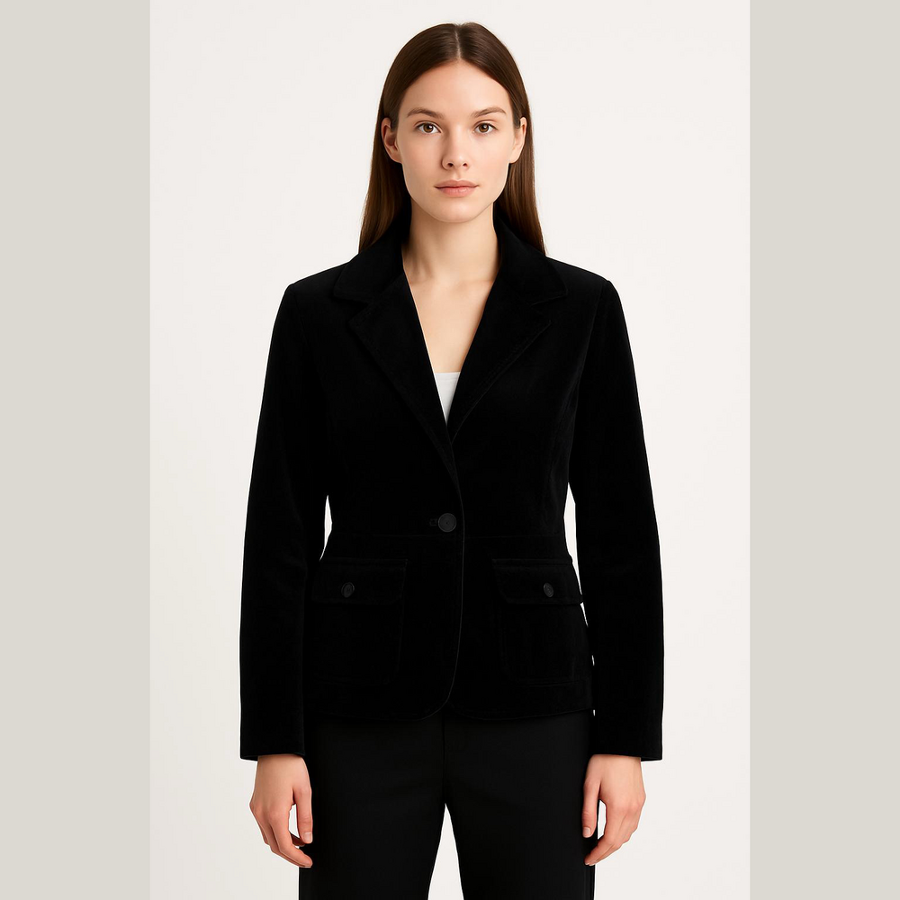 Talbots Black Velvet Blazer